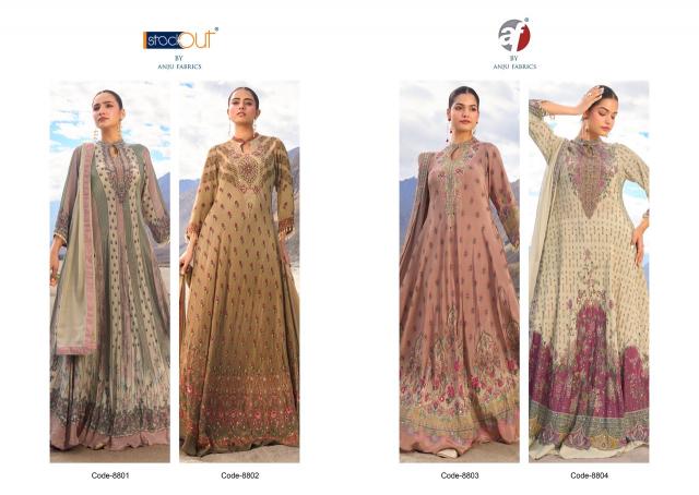 Anju fabrics deedar vol 3 gown kurtis wholesale